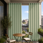 Balcony Curtains With Grommets Top & Bottom, Waterproof Balcony Curtains, Grommets Top & Bottom Balcony Curtains, 1 Pcs