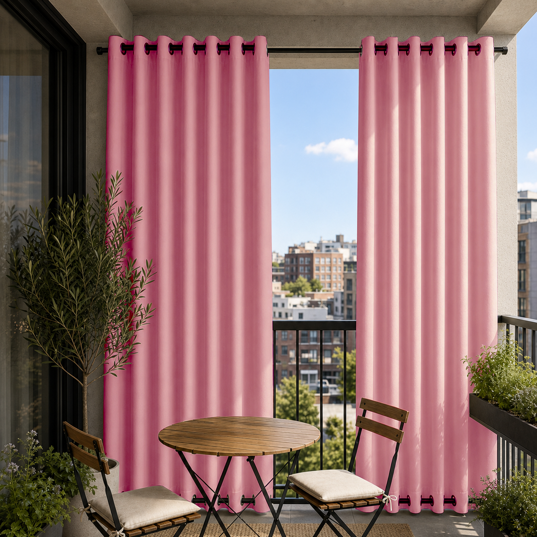 Balcony Curtains With Grommets Top &amp; Bottom, Waterproof Balcony Curtains, Grommets Top &amp; Bottom Balcony Curtains, 1 Pcs
