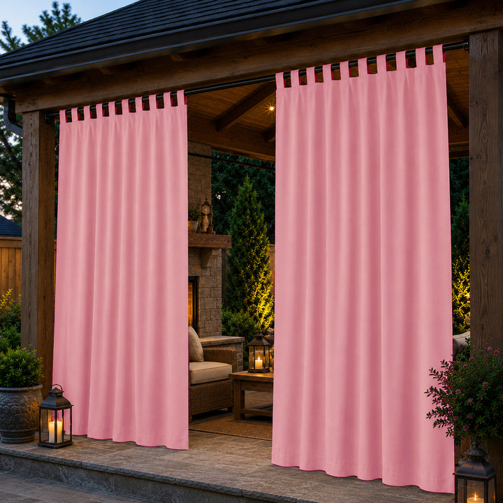 Pavilion Curtains With Velcro Tab Top, Outdoor Pavilion Curtains, Waterproof Velcro Tab Top Pavilion Curtains, 1 Pcs