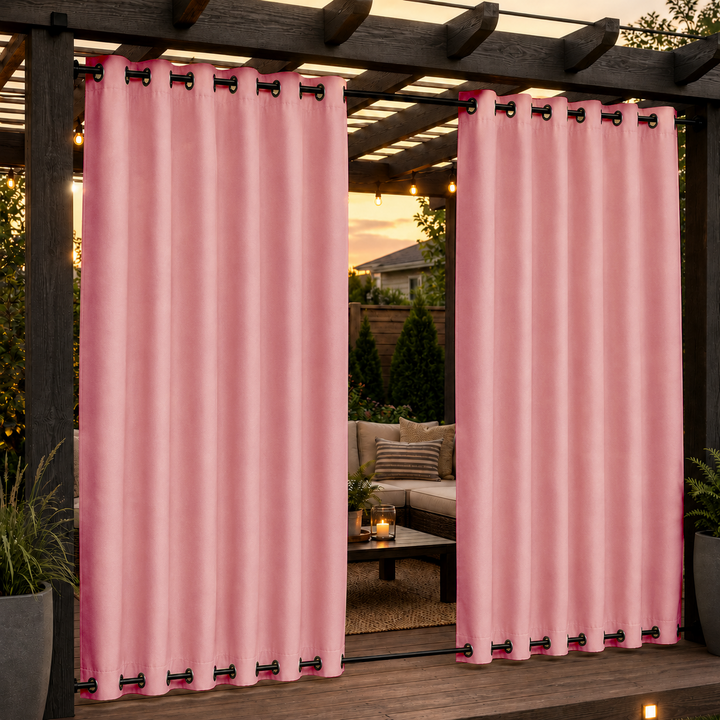 Pergola Curtains With Grommets Top &amp; Bottom, Waterproof Pergola Curtains, Grommets Top &amp; Bottom Pergola Curtains, 1 Pcs