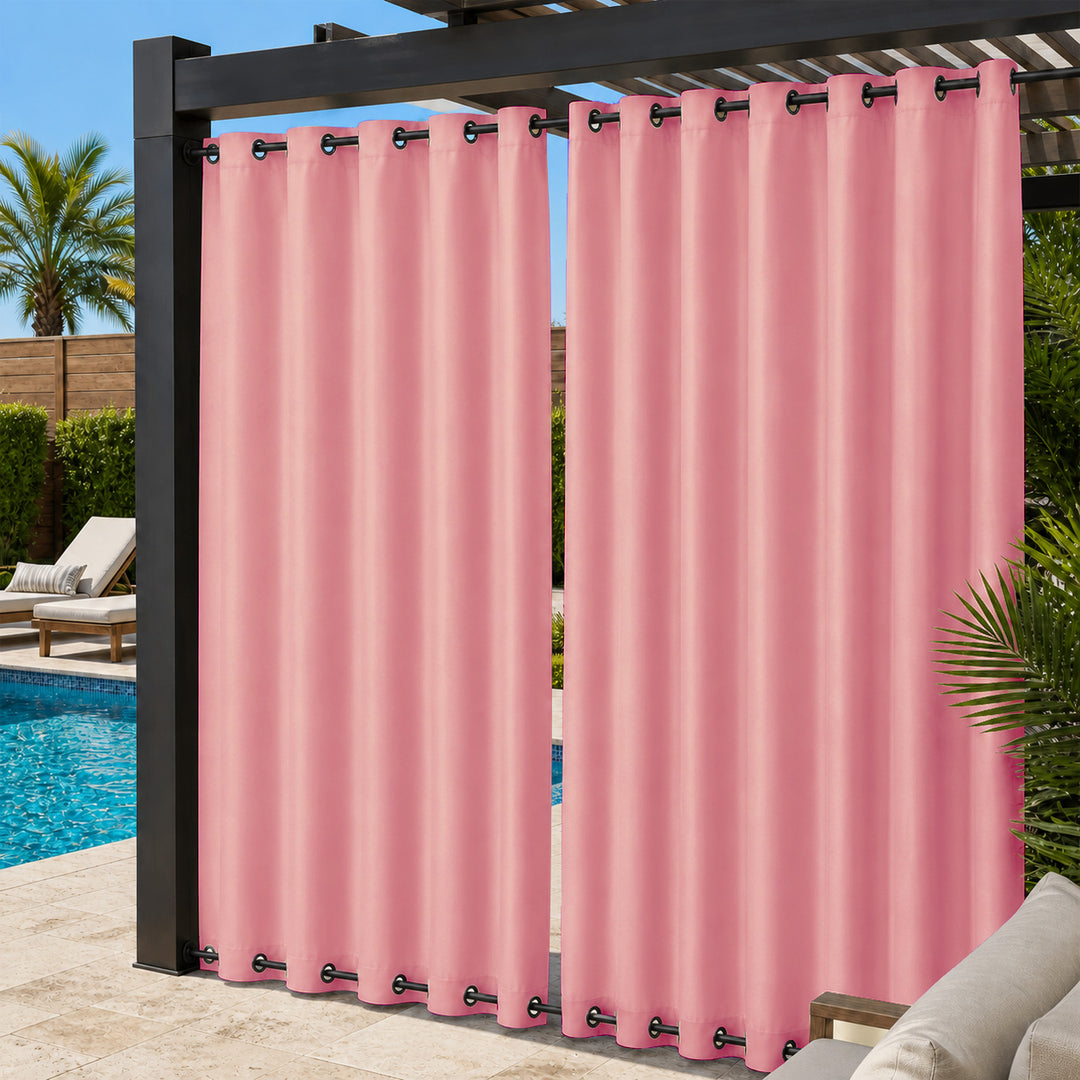 Pool Curtains With Grommets Top &amp; Bottom, Waterproof Pool Curtains, Grommets Top &amp; Bottom Pool Curtains, 1 Pcs