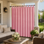 Porch Curtains With Velcro Tab Top, Outdoor Porch  Curtains, Waterproof Velcro Tab Top Porch Curtains, 1 Pcs