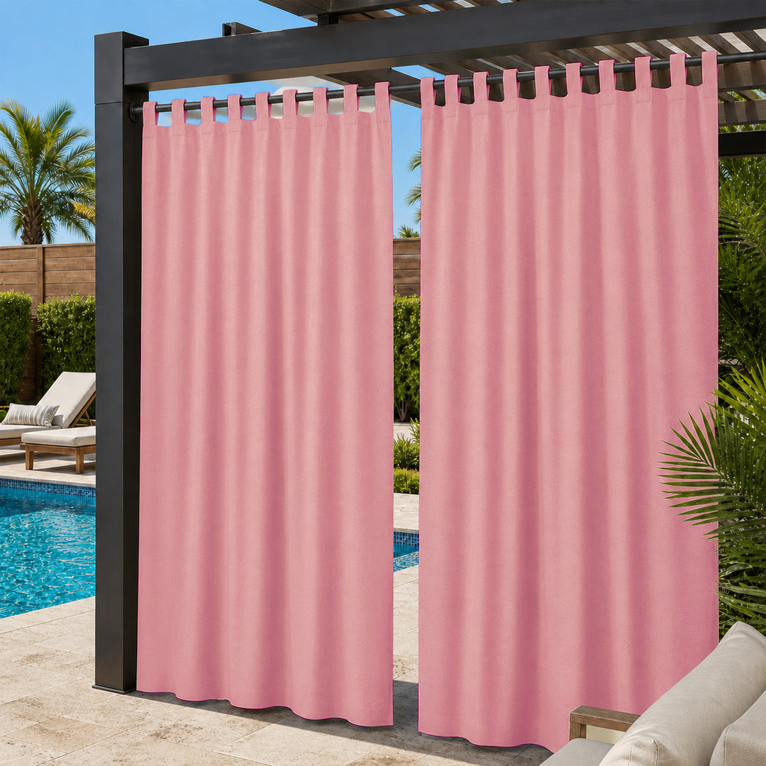 Pool Curtains With Tab Top, Outdoor Pool Curtains, Waterproof Tab Top Pool Curtains, 1 Pcs