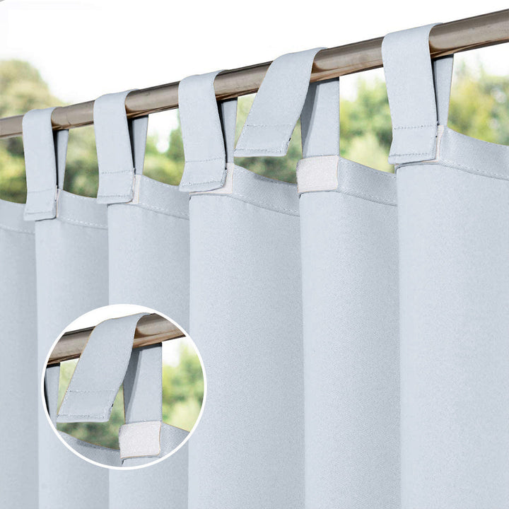 Deck Curtains With Velcro Tab Top, Outdoor Deck Curtains, Waterproof Velcro Tab Top Deck Curtains, 1 Pcs