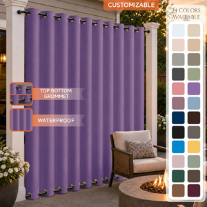 Patio Curtains With Grommets Top & Bottom, Waterproof Patio Curtains, Grommets Top & Bottom Patio Curtains, 1 Pcs