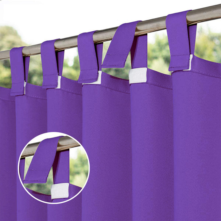 Deck Curtains With Velcro Tab Top, Outdoor Deck Curtains, Waterproof Velcro Tab Top Deck Curtains, 1 Pcs