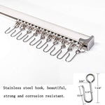 Upgraded White Aluminum Curtain Track, with Curved track, Can be Used as an Extension Track Rod, Ceiling or Wall mount, Indoor or Outdoor