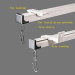 Upgraded White Aluminum Curtain Track, with Curved track, Can be Used as an Extension Track Rod, Ceiling or Wall mount, Indoor or Outdoor