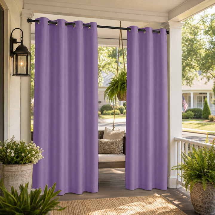 Porch Curtains With Grommets Top, Waterproof Porch Curtains, Grommets Top Porch Curtains, 1 Pcs