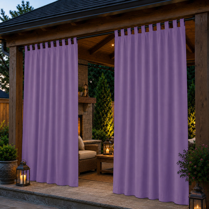 Pavilion Curtains With Velcro Tab Top, Outdoor Pavilion Curtains, Waterproof Velcro Tab Top Pavilion Curtains, 1 Pcs