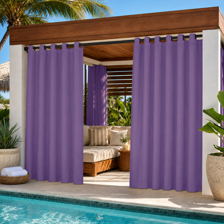 Cabana Curtains With Velcro Tab Top, Outdoor Cabana Curtains, Waterproof Velcro Tab Top Cabana Curtains, 1 Pcs