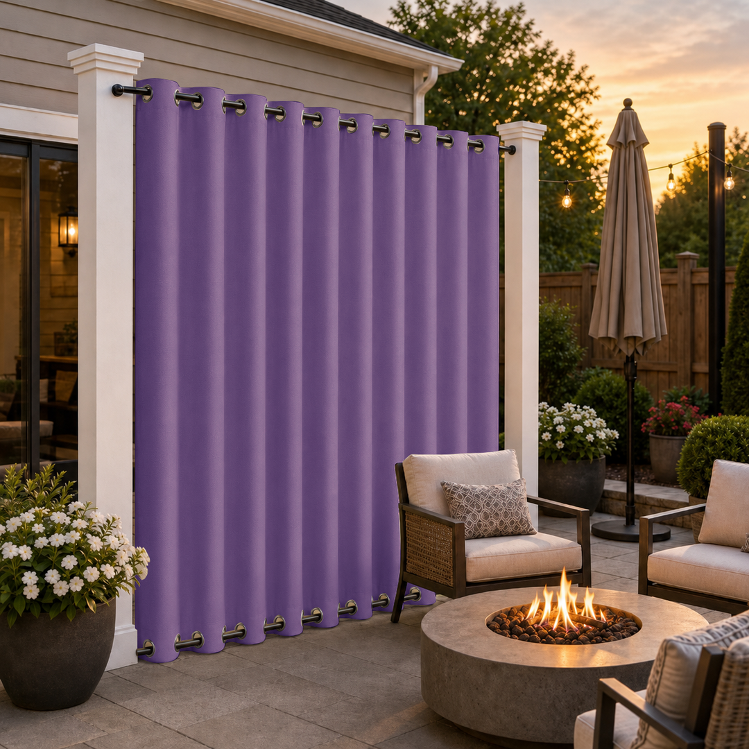 Patio Curtains With Grommets Top &amp; Bottom, Waterproof Patio Curtains, Grommets Top &amp; Bottom Patio Curtains, 1 Pcs
