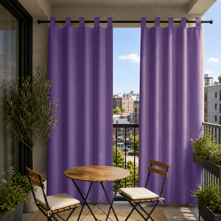 Balcony Curtains With Velcro Tab Top, Outdoor Balcony Curtains, Waterproof Velcro Tab Top Balcony Curtains, 1 Pcs