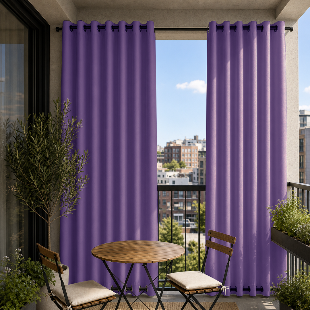 Balcony Curtains With Grommets Top &amp; Bottom, Waterproof Balcony Curtains, Grommets Top &amp; Bottom Balcony Curtains, 1 Pcs