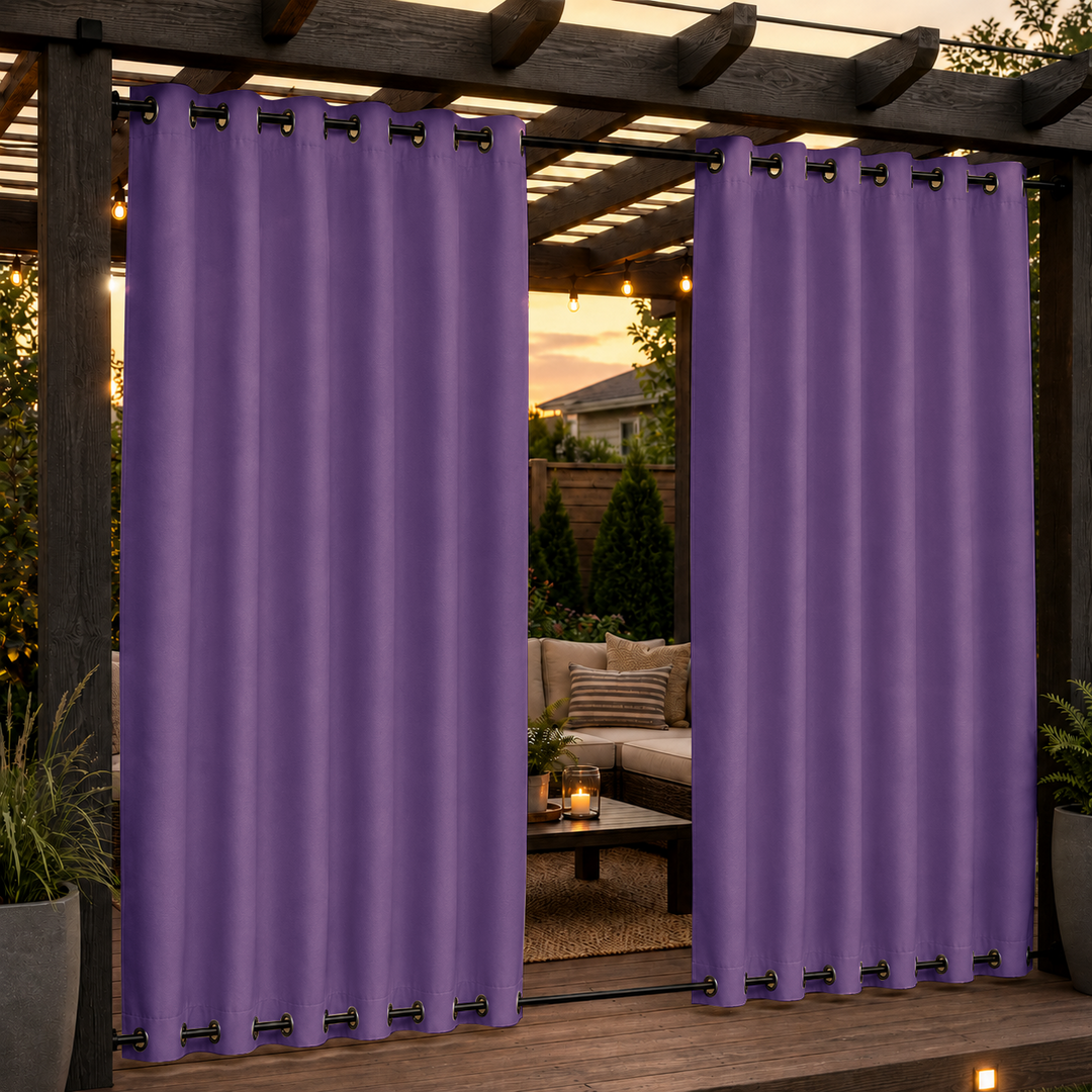 Pergola Curtains With Grommets Top &amp; Bottom, Waterproof Pergola Curtains, Grommets Top &amp; Bottom Pergola Curtains, 1 Pcs