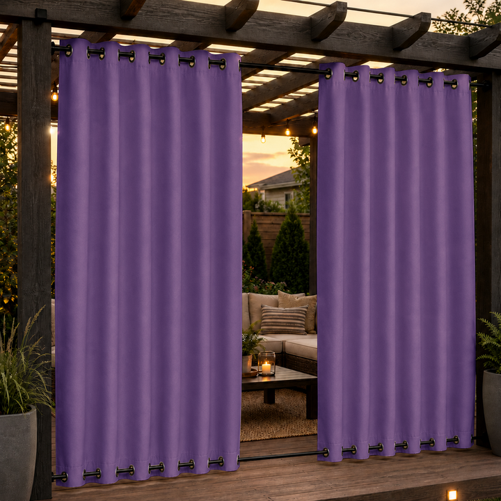 Pergola Curtains With Grommets Top &amp; Bottom, Waterproof Pergola Curtains, Grommets Top &amp; Bottom Pergola Curtains, 1 Pcs