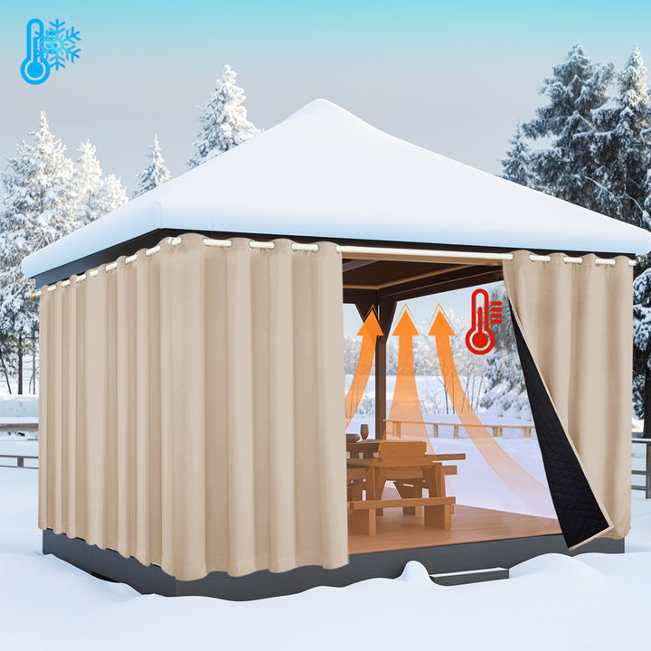 Outdoor Cold Proof Curtains to Reduce Noise Insulation Blackout, Cold Proof Outdoor Curtains
