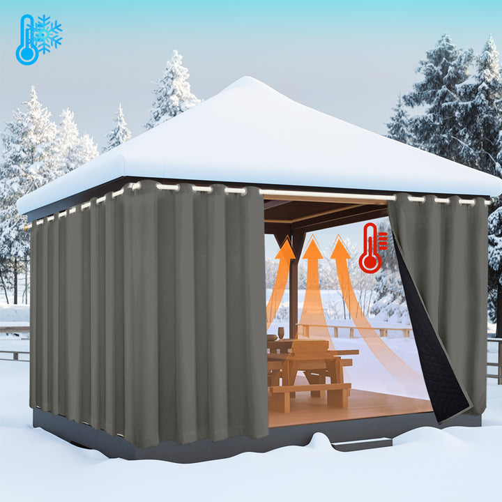 Outdoor Cold Proof Curtains to Reduce Noise Insulation Blackout, Cold Proof Outdoor Curtains