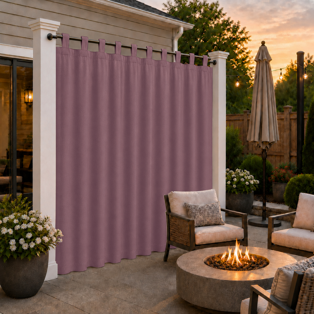 Patio Curtains With Velcro Tab Top, Outdoor Patio Curtains, Waterproof Patio Curtains, 1 Pcs