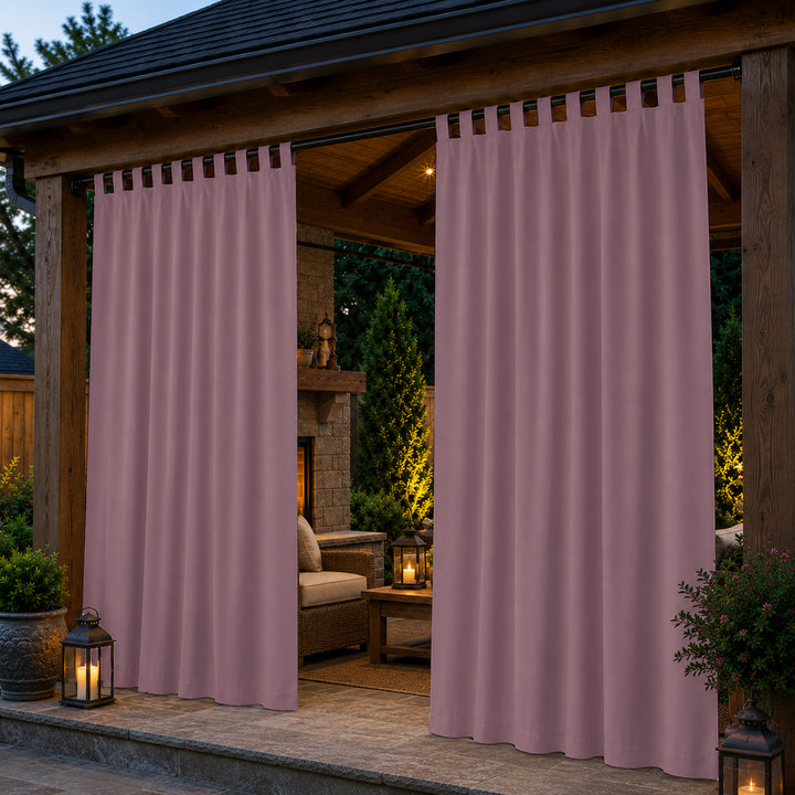Pavilion Curtains With Velcro Tab Top, Outdoor Pavilion Curtains, Waterproof Velcro Tab Top Pavilion Curtains, 1 Pcs