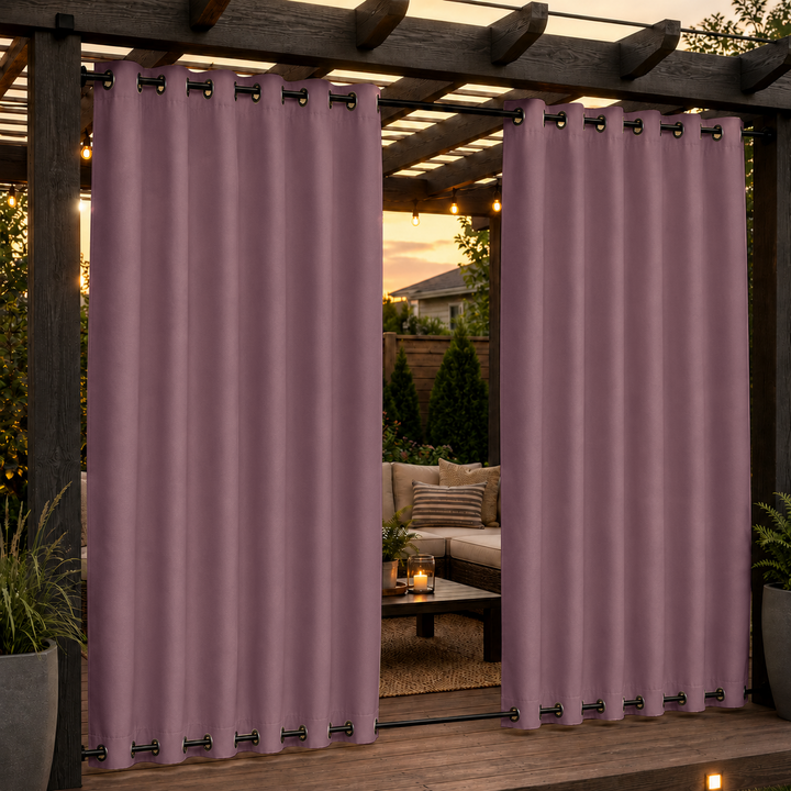 Pergola Curtains With Grommets Top &amp; Bottom, Waterproof Pergola Curtains, Grommets Top &amp; Bottom Pergola Curtains, 1 Pcs