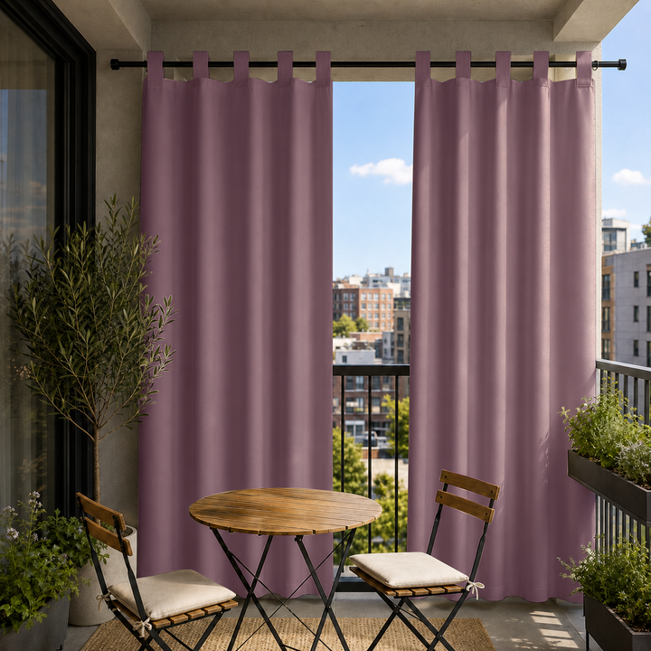 Balcony Curtains With Velcro Tab Top, Outdoor Balcony Curtains, Waterproof Velcro Tab Top Balcony Curtains, 1 Pcs
