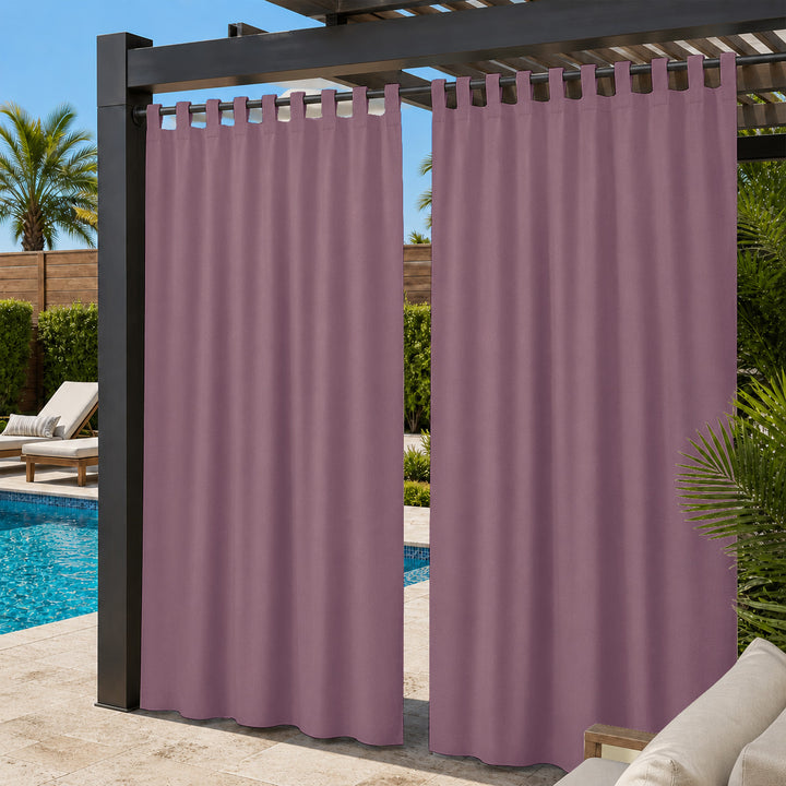 Pool Curtains With Velcro Tab Top, Outdoor Pool Curtains, Waterproof Velcro Tab Top Pool Curtains, 1 Pcs