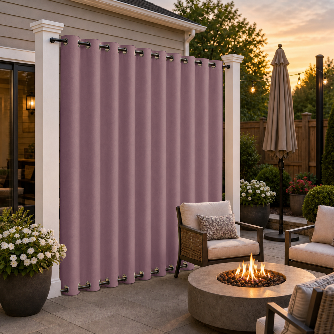Patio Curtains With Grommets Top &amp; Bottom, Waterproof Patio Curtains, Grommets Top &amp; Bottom Patio Curtains, 1 Pcs