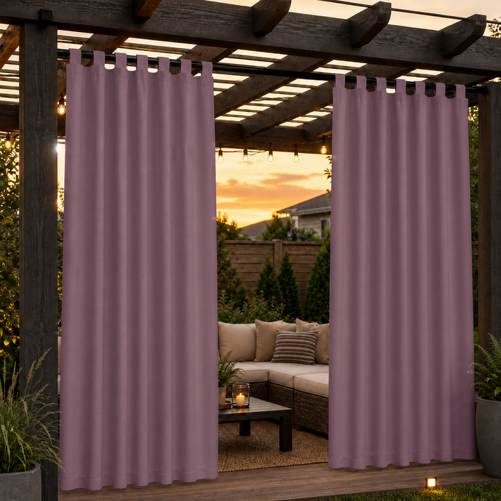 Pergola Curtains With Velcro Tab Top, Outdoor Pergola Curtains, Waterproof Velcro Tab Top Pergola Curtains, 1 Pcs