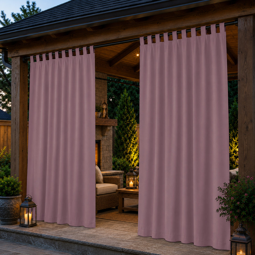 Pavilion Curtains With Tab Top, Outdoor Pavilion Curtains, Waterproof Tab Top Pavilion Curtains, 1 Pcs