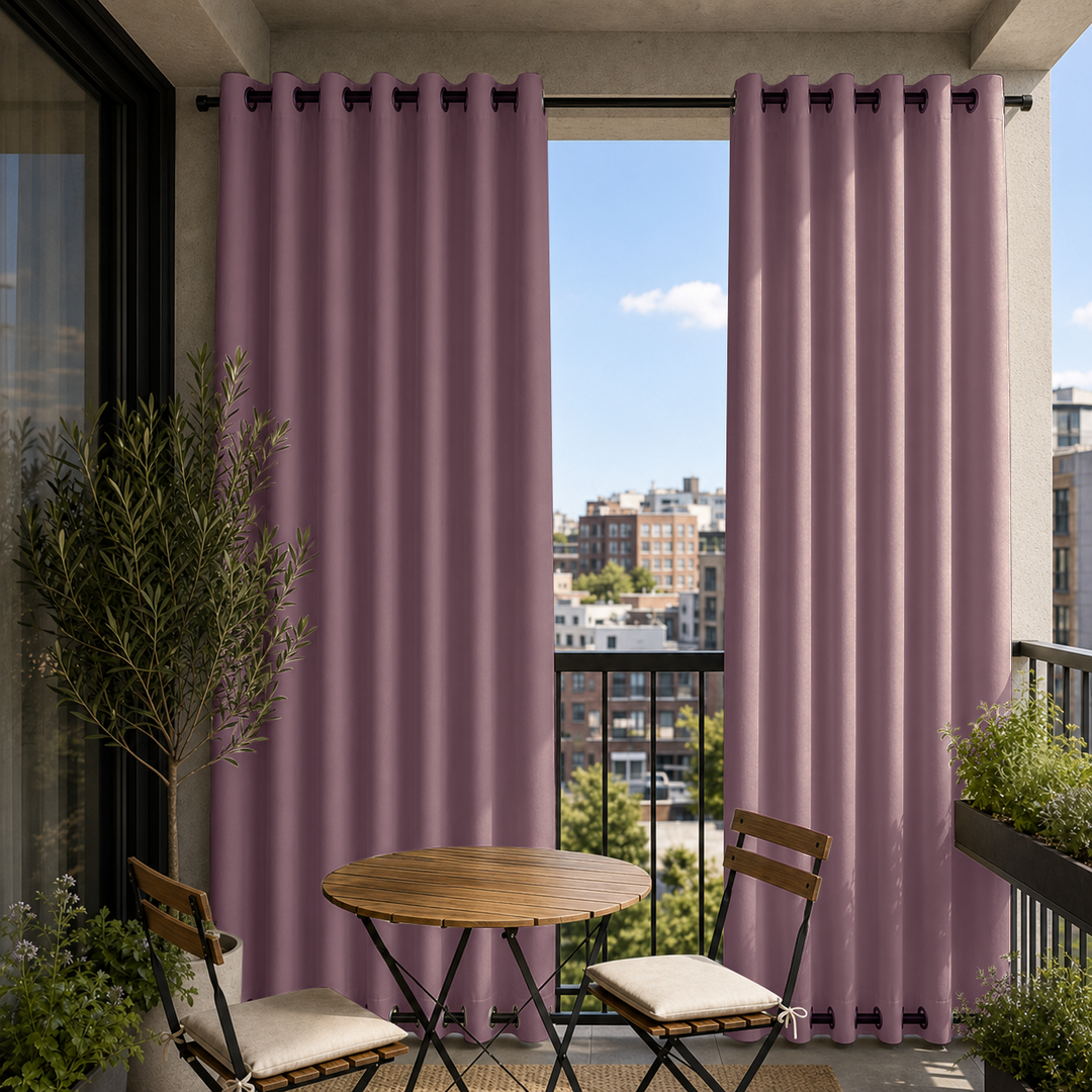Balcony Curtains With Grommets Top &amp; Bottom, Waterproof Balcony Curtains, Grommets Top &amp; Bottom Balcony Curtains, 1 Pcs
