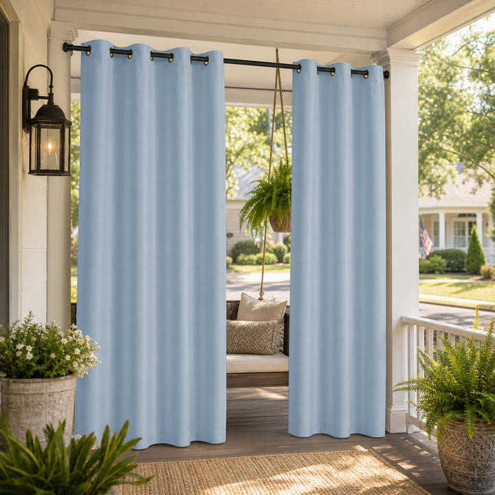Porch Curtains With Grommets Top, Waterproof Porch Curtains, Grommets Top Porch Curtains, 1 Pcs