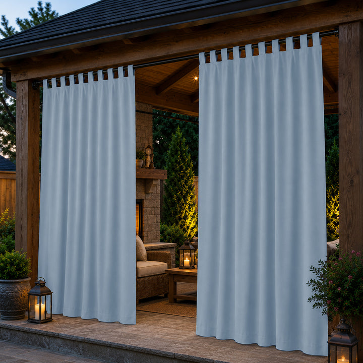 Pavilion Curtains With Velcro Tab Top, Outdoor Pavilion Curtains, Waterproof Velcro Tab Top Pavilion Curtains, 1 Pcs