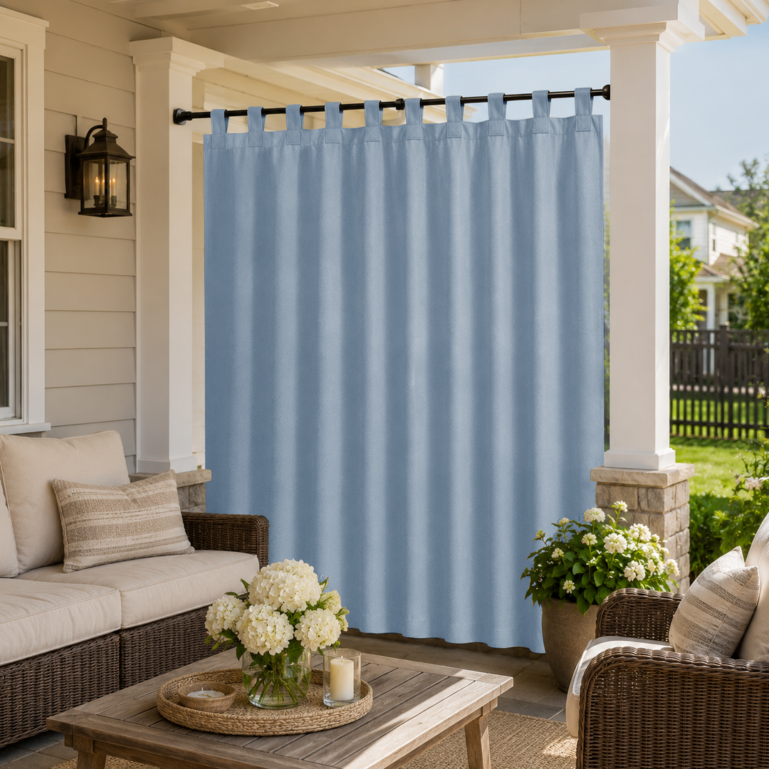 Porch Curtains With Tab Top, Outdoor Porch Curtains, Waterproof Tab Top Porch Curtains, 1 Pcs