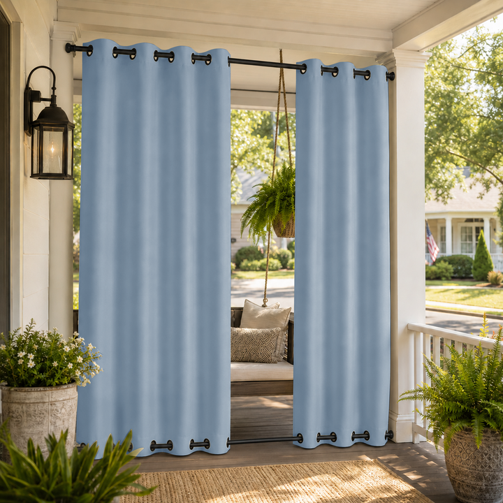 Porch Curtains With Grommets Top &amp; Bottom, Waterproof Porch Curtains, Grommets Top &amp; Bottom Porch Curtains, 1 Pcs