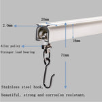 Upgraded White Aluminum Curtain Track, with Curved track, Can be Used as an Extension Track Rod, Ceiling or Wall mount, Indoor or Outdoor