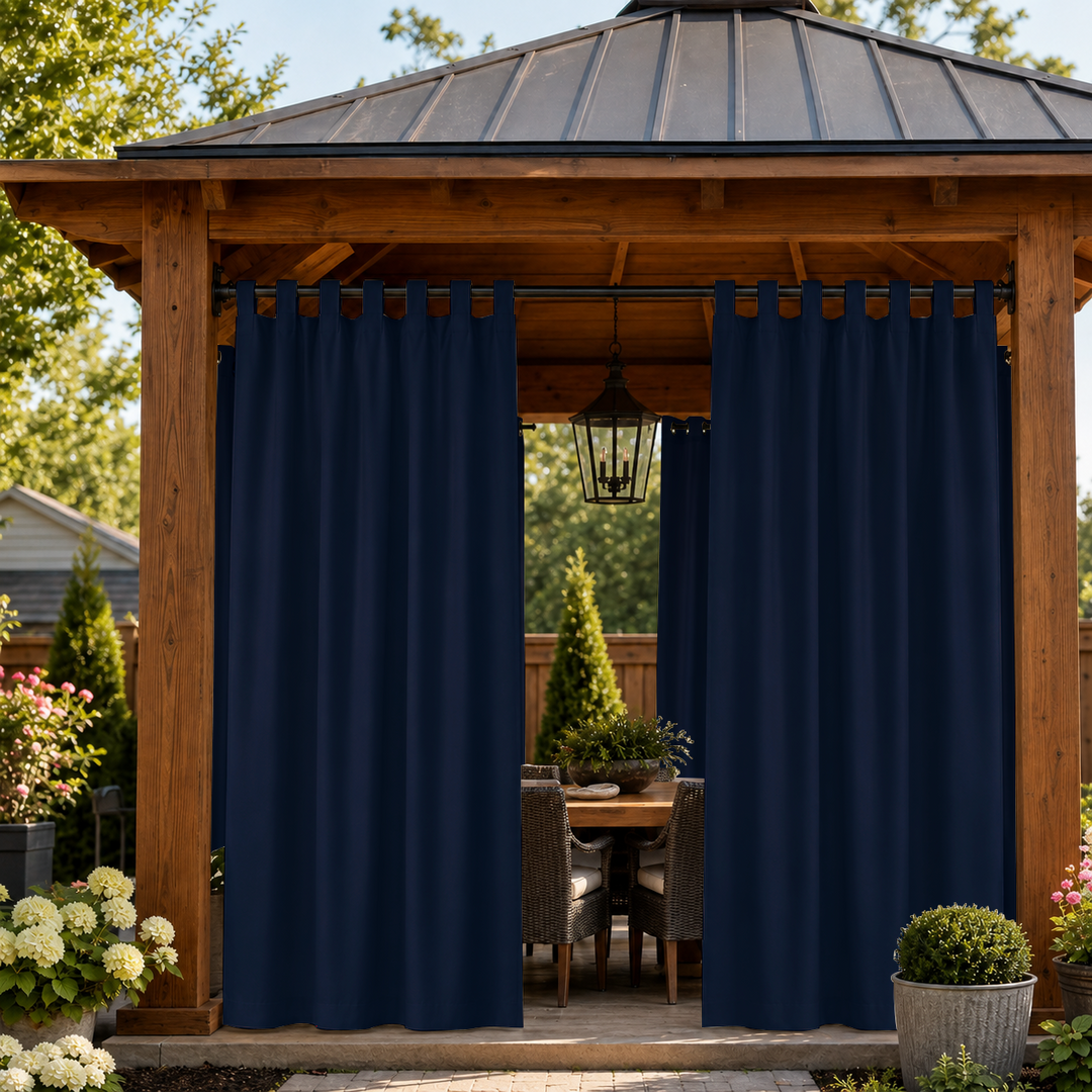 Gazebo Curtains With Tab Top, Outdoor Gazebo Curtains, Waterproof Tab Top Gazebo Curtains, 1 Pcs