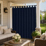 Porch Curtains With Velcro Tab Top, Outdoor Porch  Curtains, Waterproof Velcro Tab Top Porch Curtains, 1 Pcs