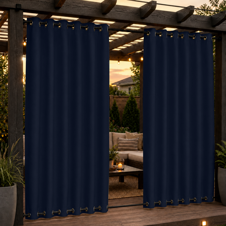 Pergola Curtains With Grommets Top &amp; Bottom, Waterproof Pergola Curtains, Grommets Top &amp; Bottom Pergola Curtains, 1 Pcs