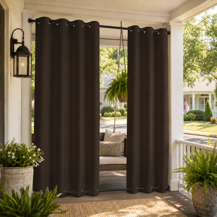 Porch Curtains With Grommets Top &amp; Bottom, Waterproof Porch Curtains, Grommets Top &amp; Bottom Porch Curtains, 1 Pcs
