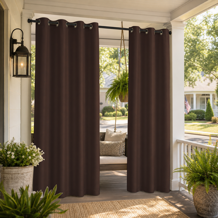 Porch Curtains With Grommets Top, Waterproof Porch Curtains, Grommets Top Porch Curtains, 1 Pcs