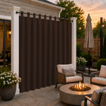 Patio Curtains With Velcro Tab Top, Outdoor Patio Curtains, Waterproof Patio Curtains, 1 Pcs