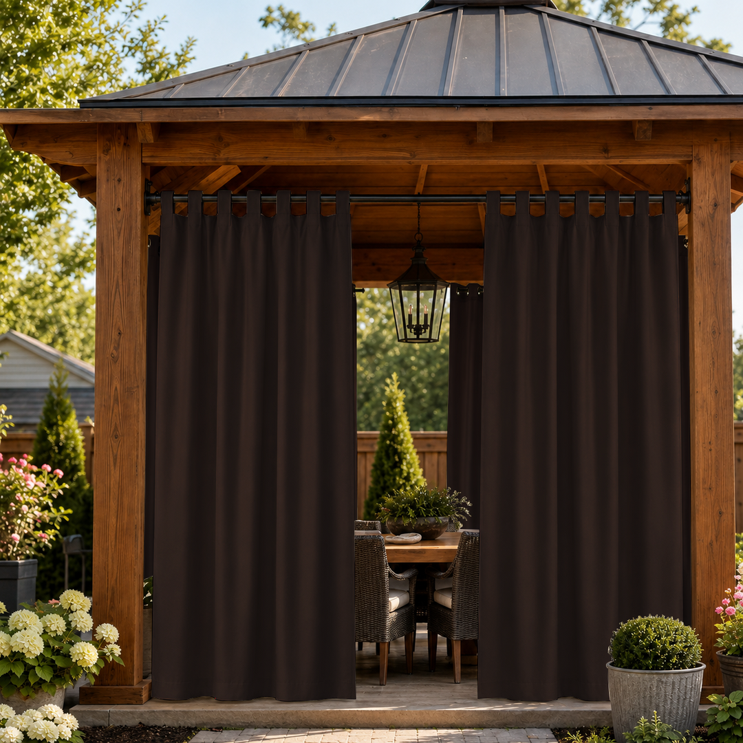 Gazebo Curtains With Tab Top, Outdoor Gazebo Curtains, Waterproof Tab Top Gazebo Curtains, 1 Pcs