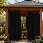 Gazebo Curtains With Velcro Tab Top, Outdoor Gazebo Curtains, Waterproof Velcro Tab Top Gazebo Curtains, 1 Pcs
