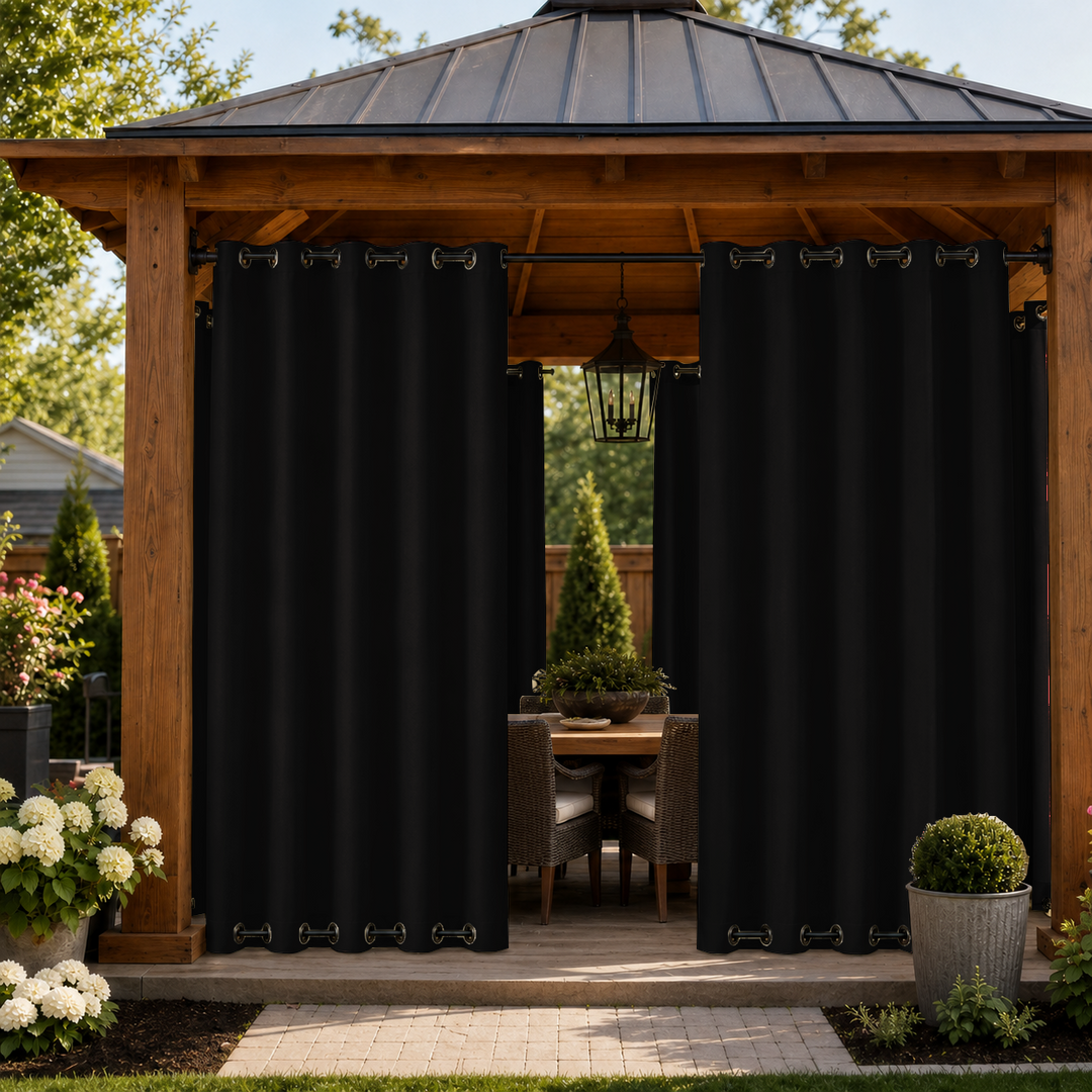Gazebo Curtains With Grommets Top &amp; Bottom, Waterproof Gazebo Curtains, Grommets Top &amp; Bottom Gazebo Curtains, 1 Pcs