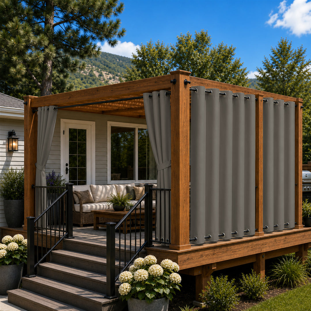 Deck Curtains With Grommets Top &amp; Bottom, Waterproof Deck Curtains, Grommets Top &amp; Bottom Deck Curtains, 1 Pcs