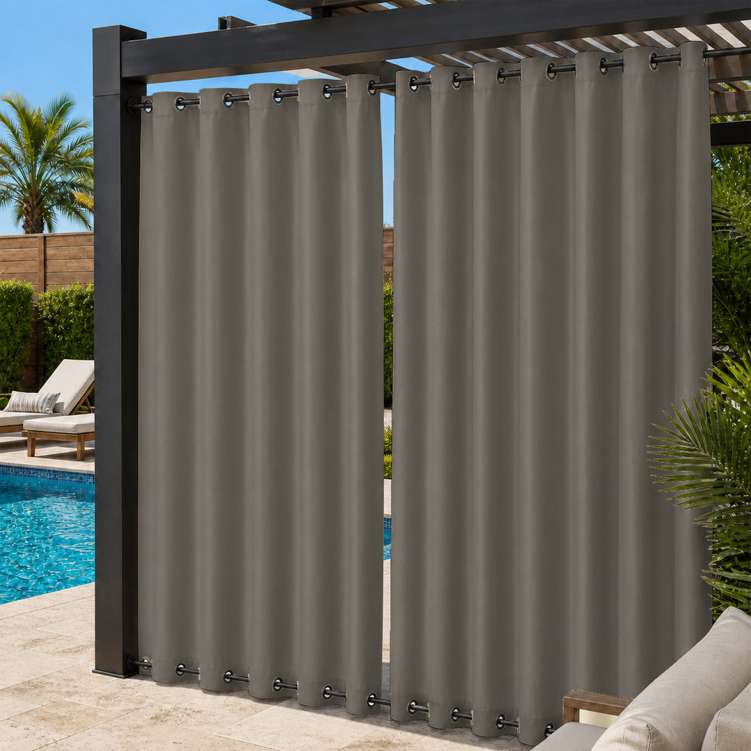 Pool Curtains With Grommets Top &amp; Bottom, Waterproof Pool Curtains, Grommets Top &amp; Bottom Pool Curtains, 1 Pcs