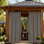 Gazebo Curtains With Velcro Tab Top, Outdoor Gazebo Curtains, Waterproof Velcro Tab Top Gazebo Curtains, 1 Pcs