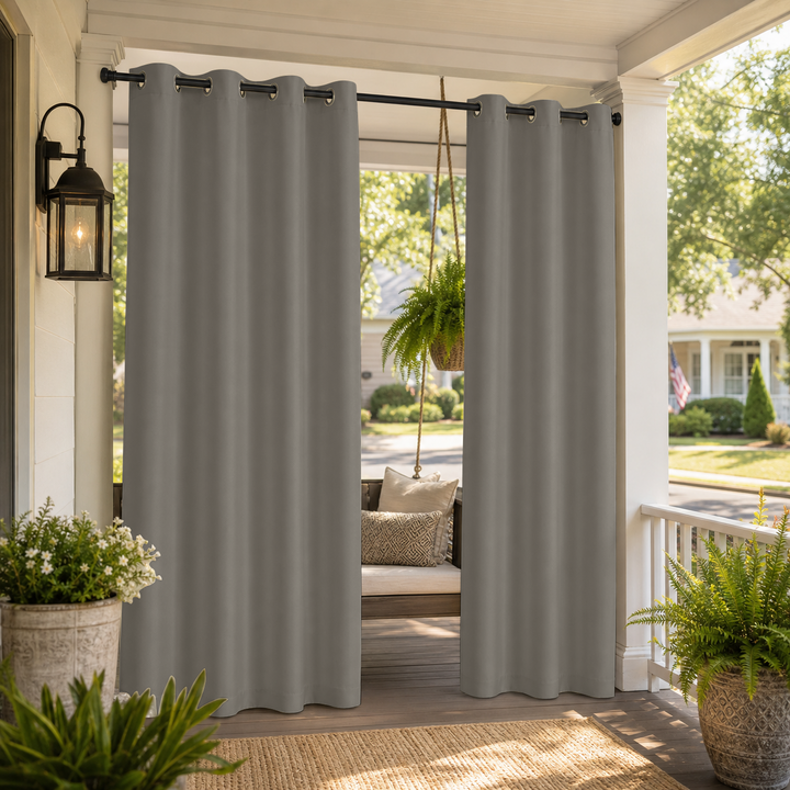 Porch Curtains With Grommets Top, Waterproof Porch Curtains, Grommets Top Porch Curtains, 1 Pcs