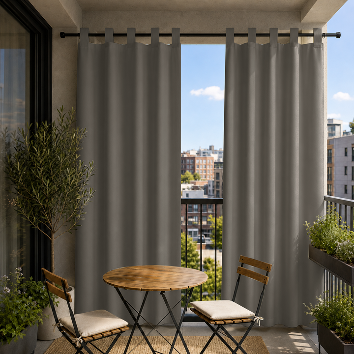 Balcony Curtains With Velcro Tab Top, Outdoor Balcony Curtains, Waterproof Velcro Tab Top Balcony Curtains, 1 Pcs